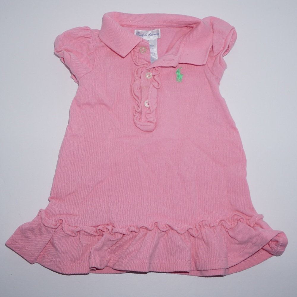 Ralph Lauren Baby Girl Pink Dress Size 6 Months
